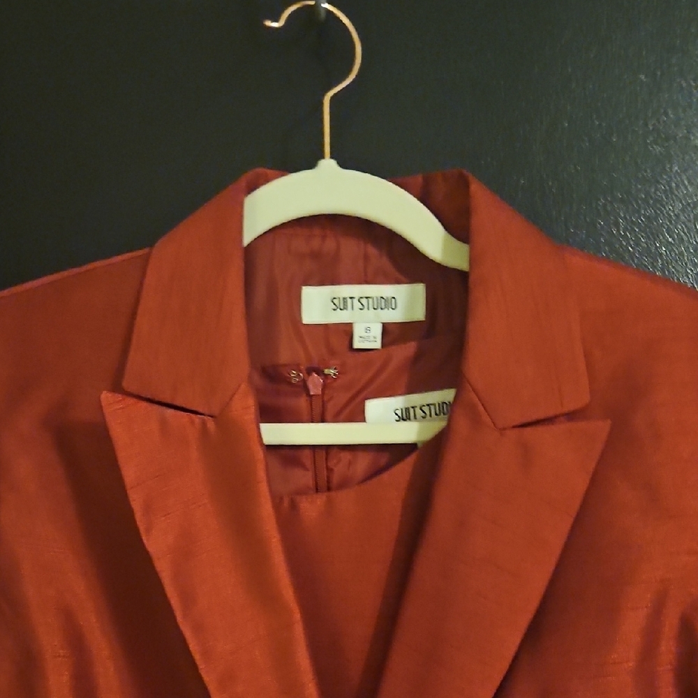Suit Studio Terracotta Jacket And Dress